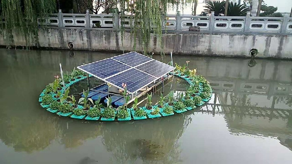 智能型太阳能水生植物绿化水面造景生态浮岛浮田型生态浮岛 南京亿恒环保设备有限公司