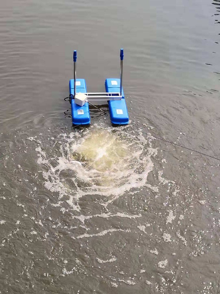 大流量浮筒推流曝气机高效增氧抗堵塞河道湖泊专用潜水推流充氧